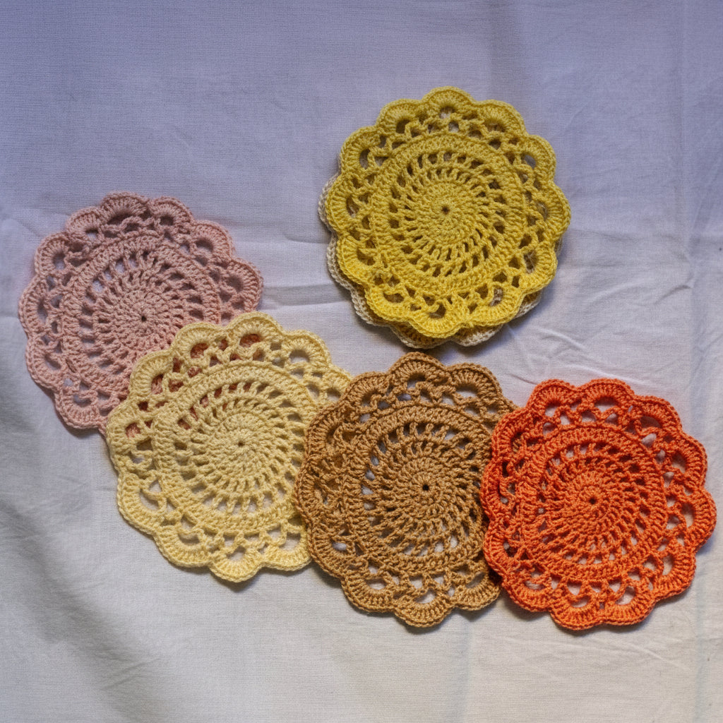 Colorful Flower Coasters