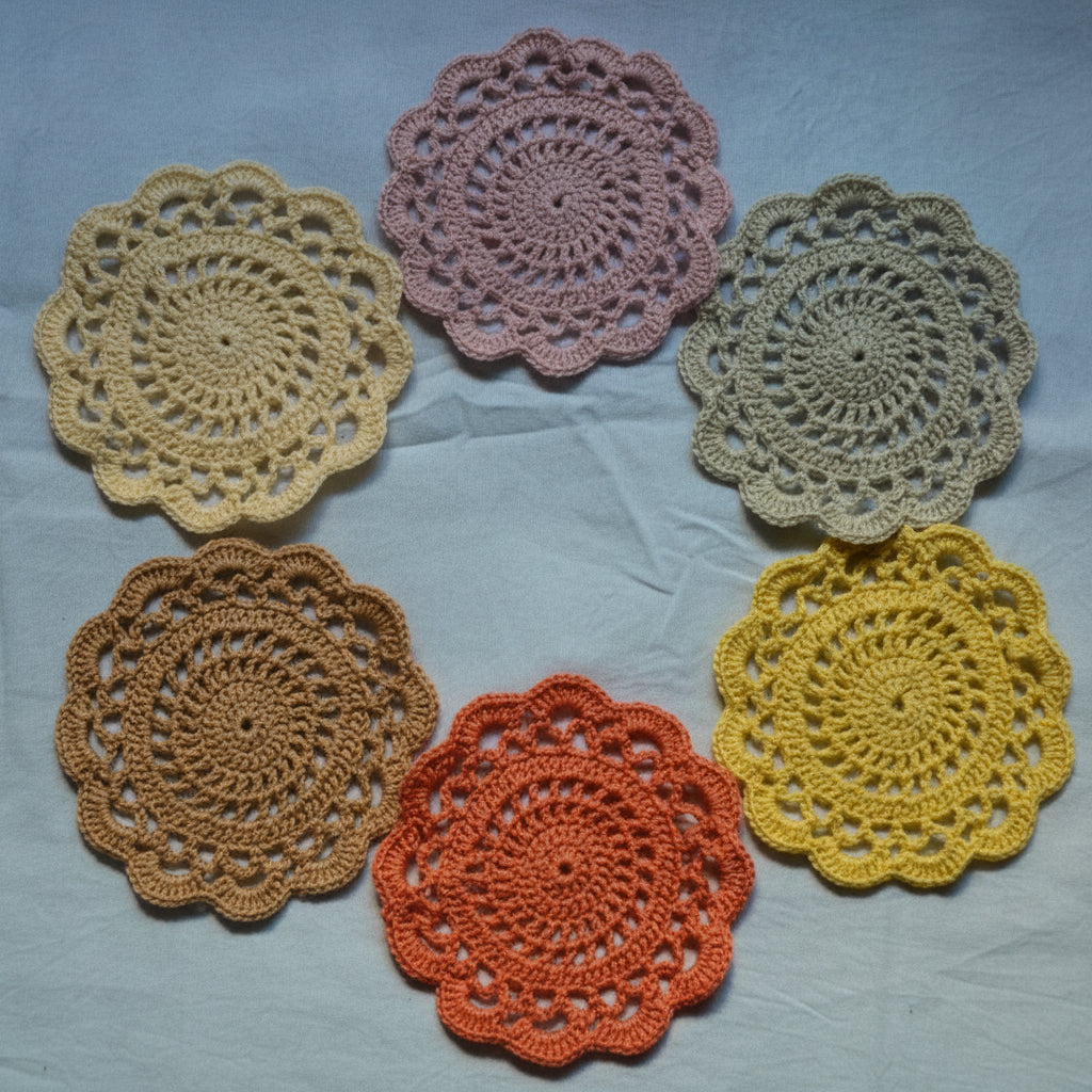 Colorful Flower Coasters