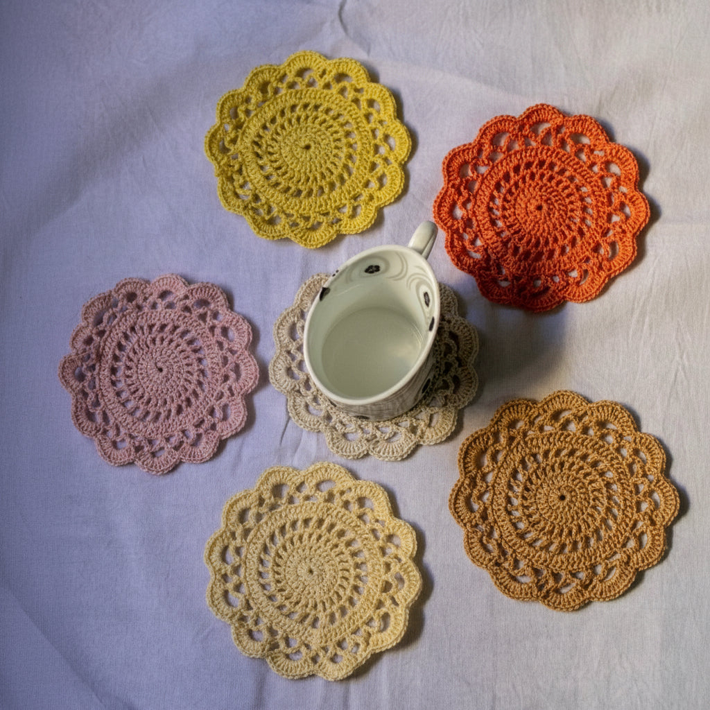 Colorful Flower Coasters