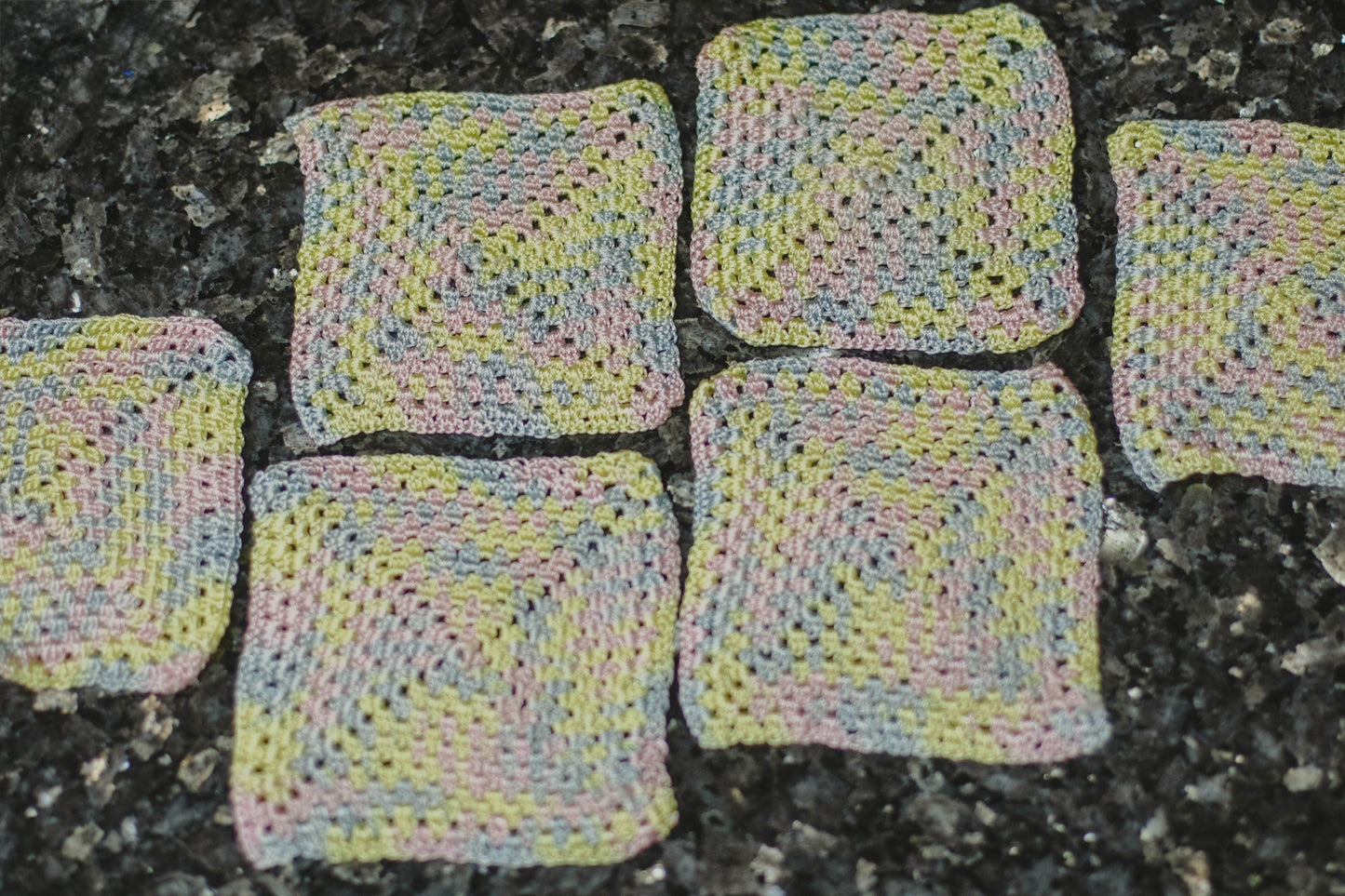 colourful square coasters