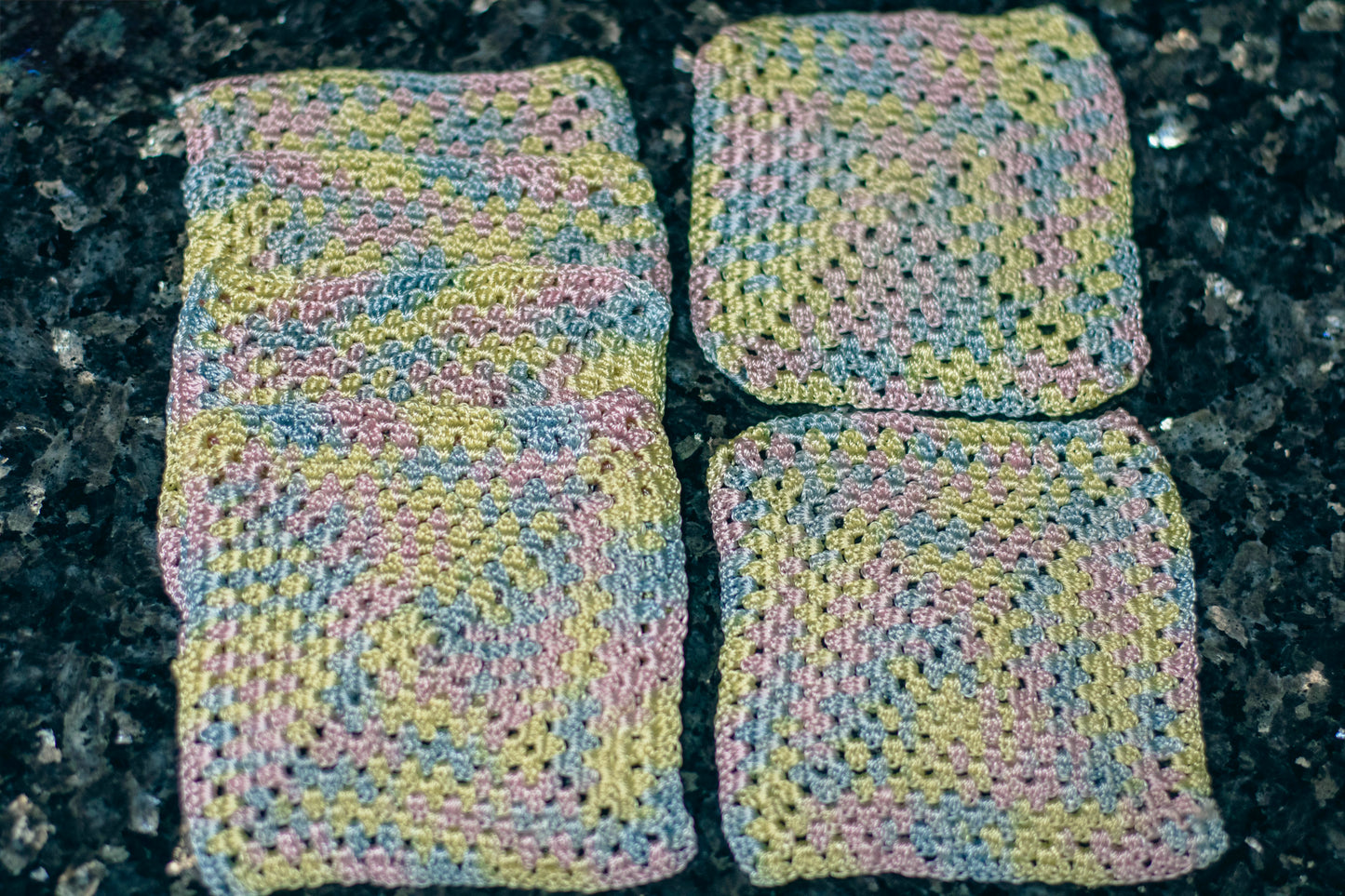 colourful square coasters