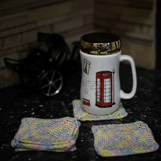 colourful square coasters