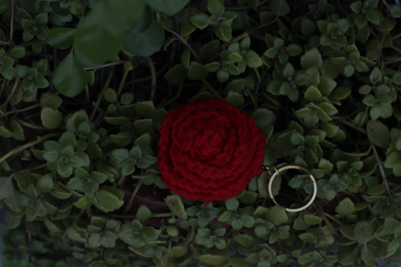 Red Rose Keychain