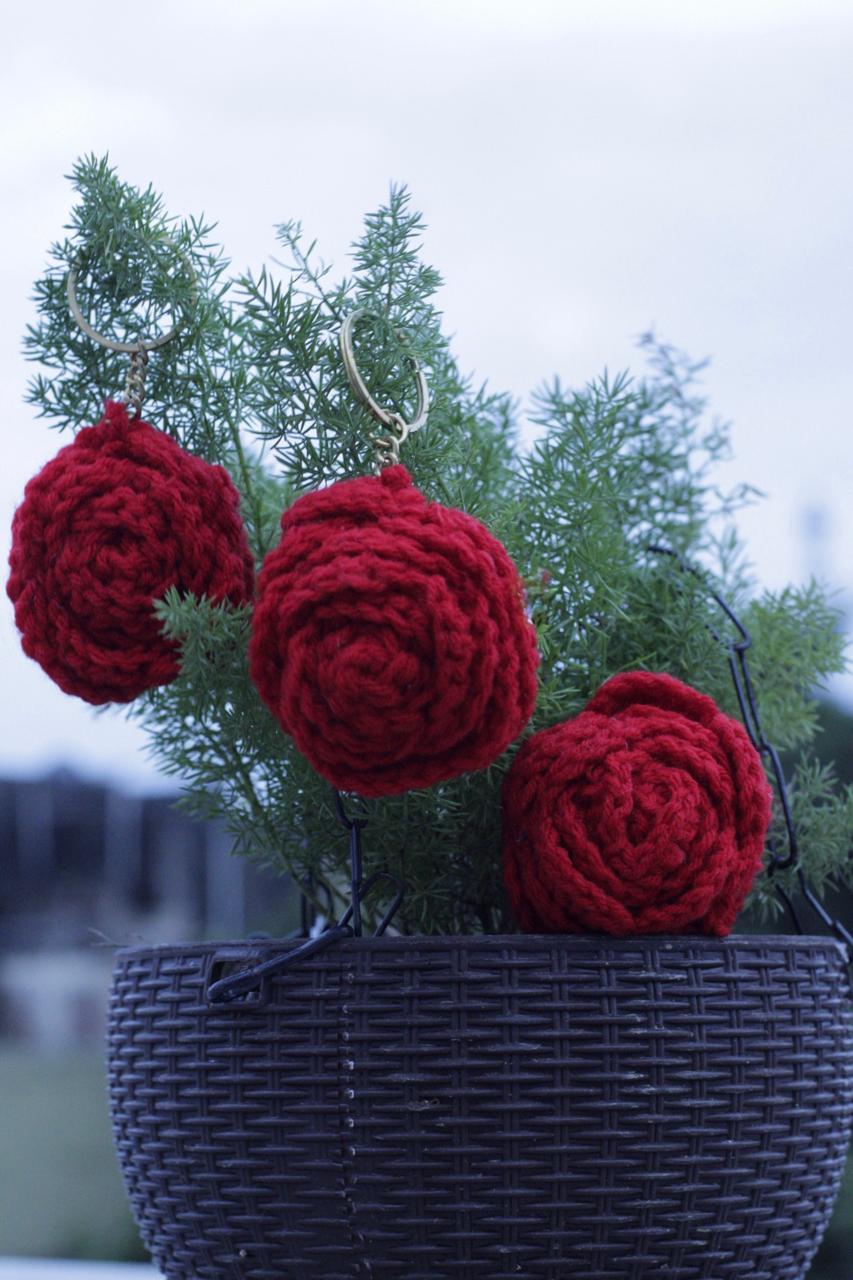 Red Rose Keychain