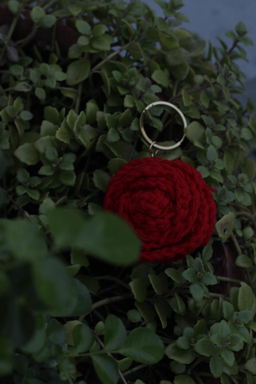 Red Rose Keychain