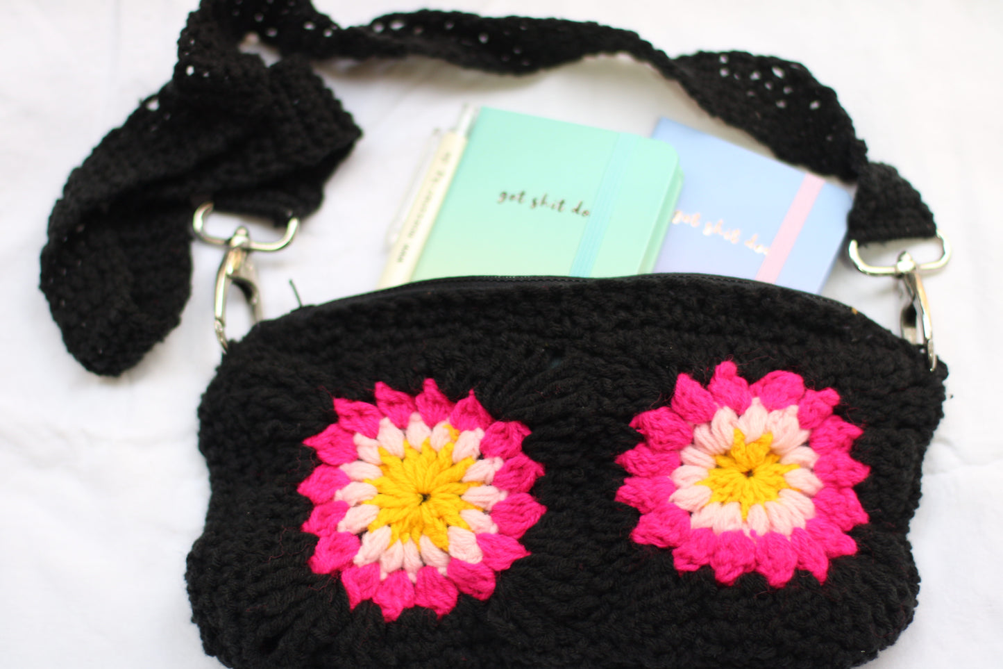 Black Pink Sling Bag
