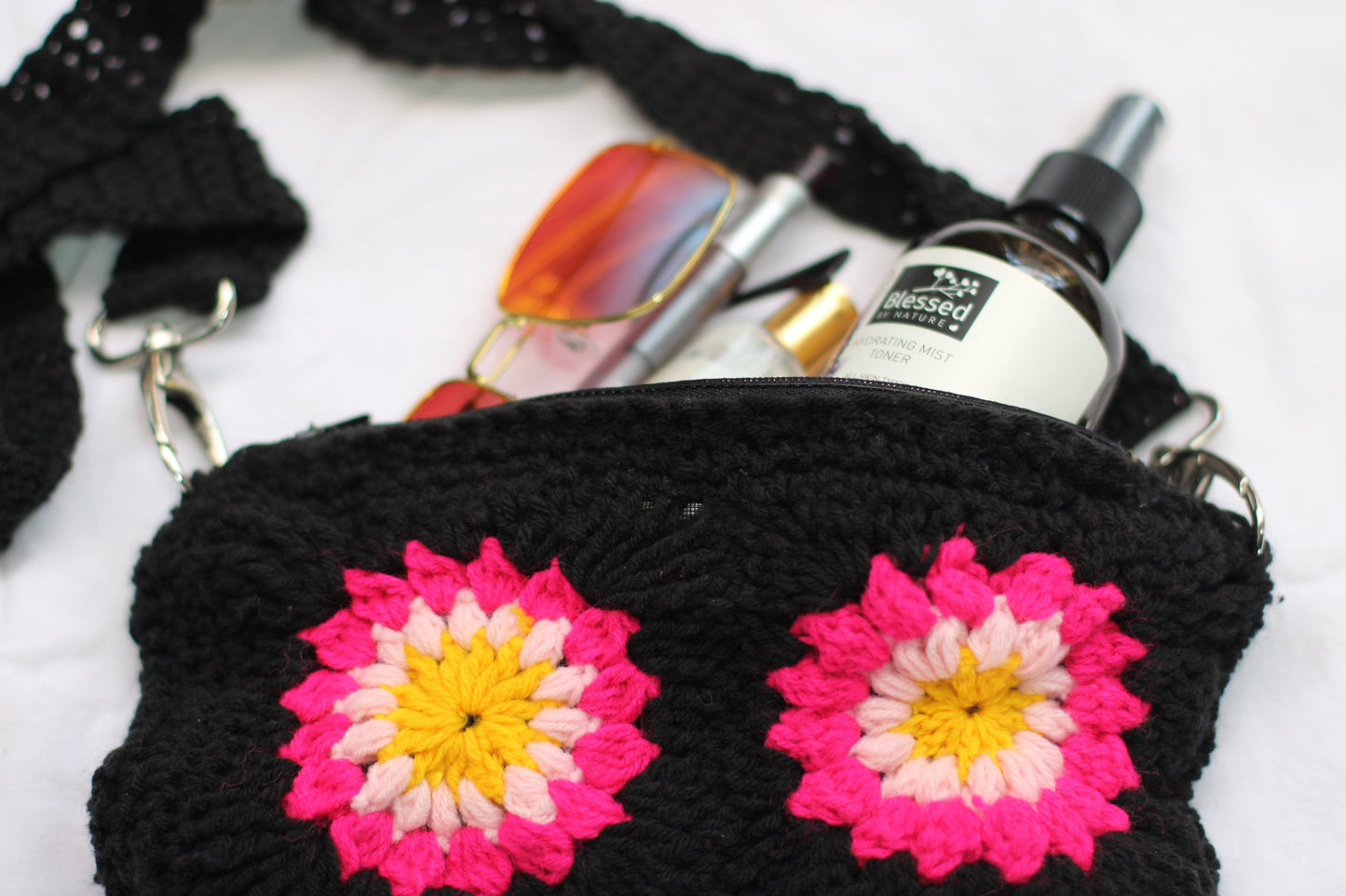 Black Pink Sling Bag