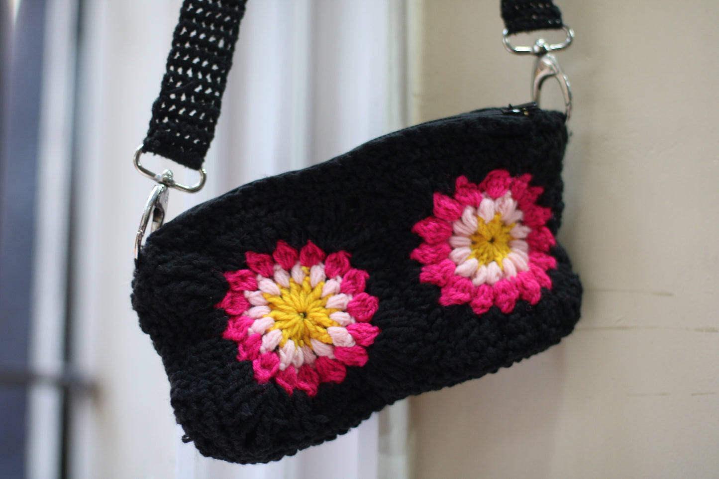 Black Pink Sling Bag
