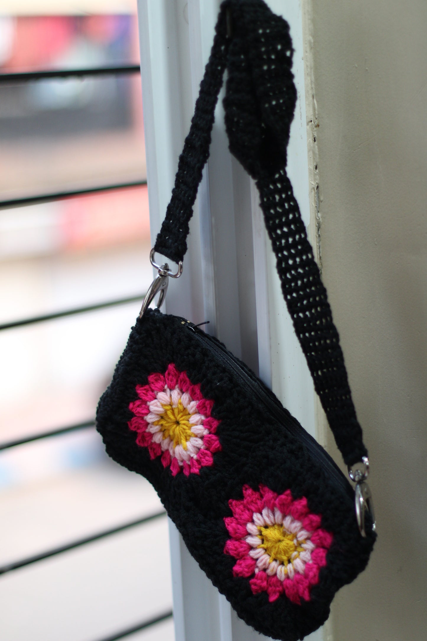 Black Pink Sling Bag