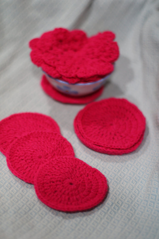 Pink Circle Coasters