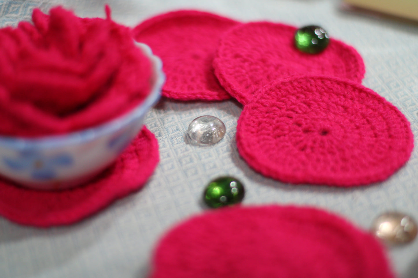 Pink Circle Coasters