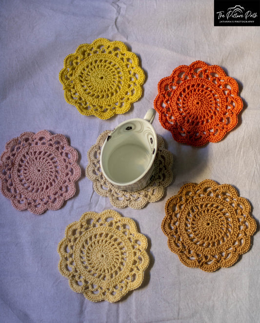 Colorful Flower Coasters